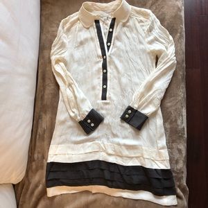 Banana Republic silk shirt dress, size 4P